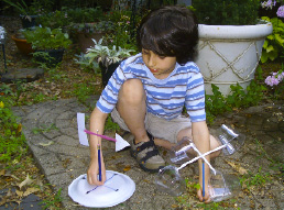 Big Idea Kye with his homemade weather tools.tif
