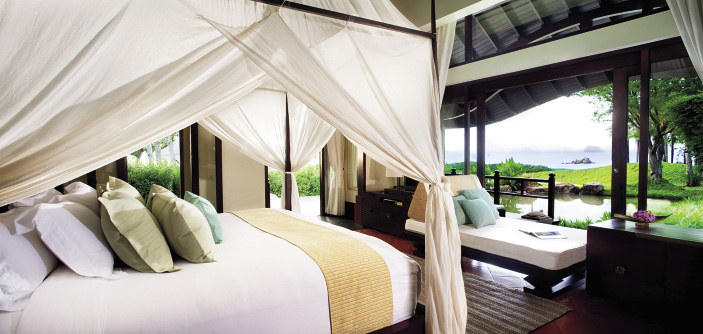 Phulay Bay beach villa bedroom