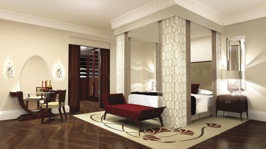 Presidential Suite bedroom, Four Seasons Hotel Moscow