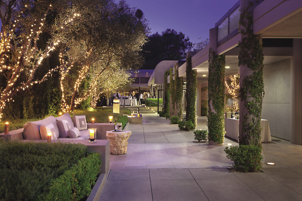 The Luxe Sunset Boulevard's serene outdoor area