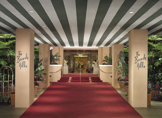 The Beverly Hills Hotel red carpet entrance