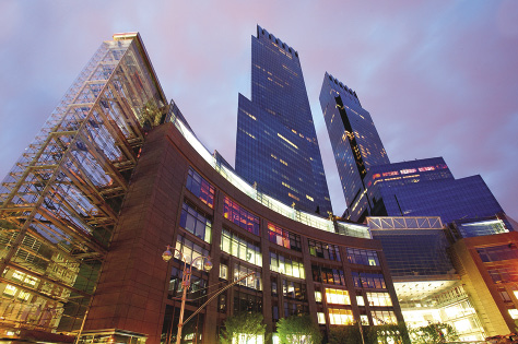 Time Warner Center at dusk