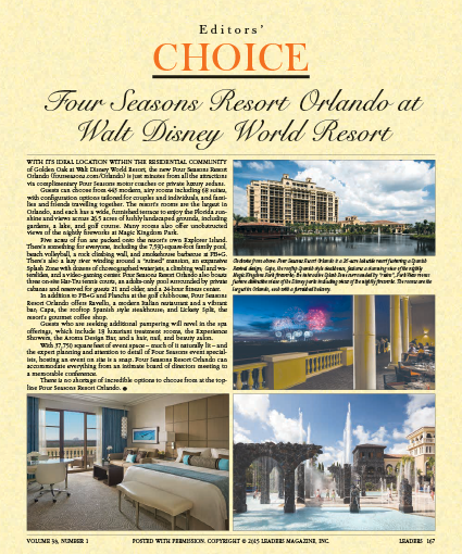 Editors Choice - Four Seasons Resort Orlando