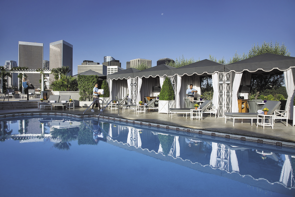 The pool at The Peninsula Beverly Hills