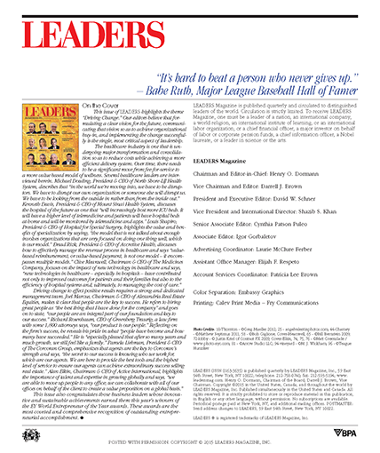 LEADERS Masthead