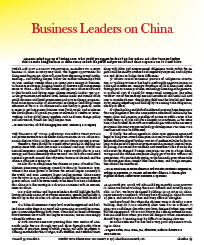 Business Leaders on China