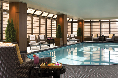 The Peninsula New York rooftop indoor pool