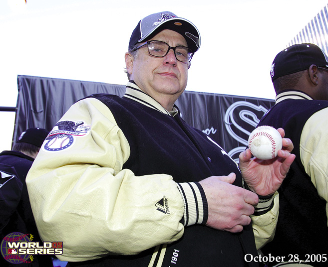 Jerry Reinsdorf in a ticker-tape parade following the Chicago White Sox 2005 World Series win