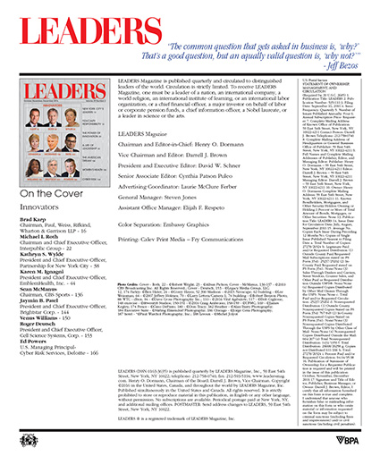 LEADERS Masthead