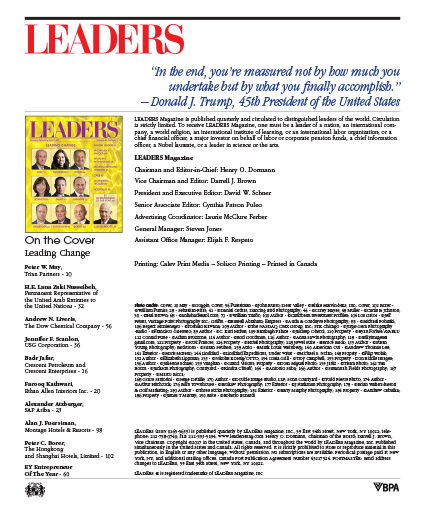 LEADERS Masthead