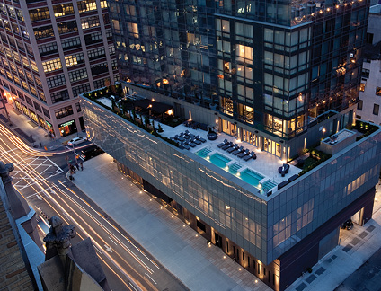 Trump SoHo rooftop spa and pool