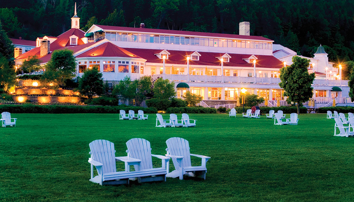 Mission Point’s main lodge on Mackinac Island