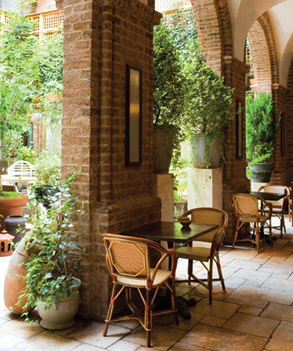 The Greenwich Hotel courtyard