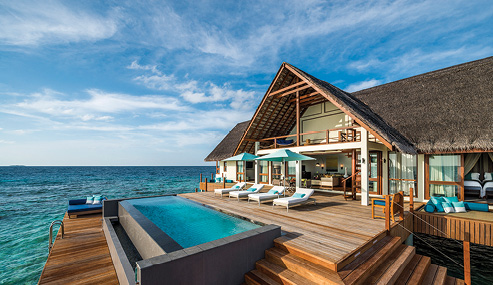 Two-bedroom water suite at the Four Seasons Landaa Giraavaru