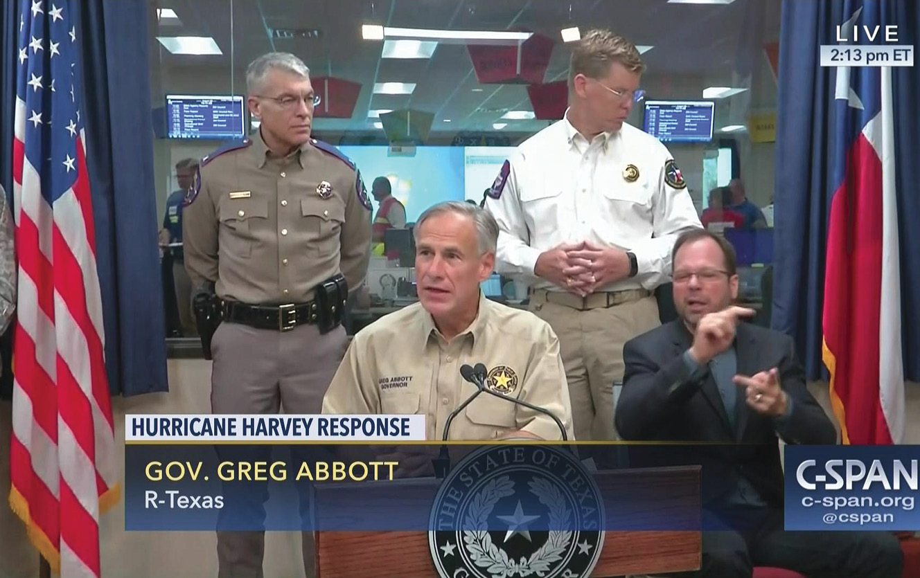 Governor Abbott, Hurricane Harvey