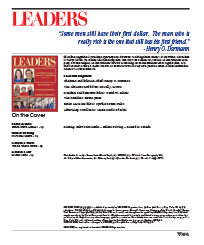 LEADERS Masthead