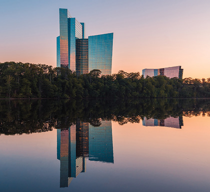 Mohegan Sun towers in Uncasville, Connecticut