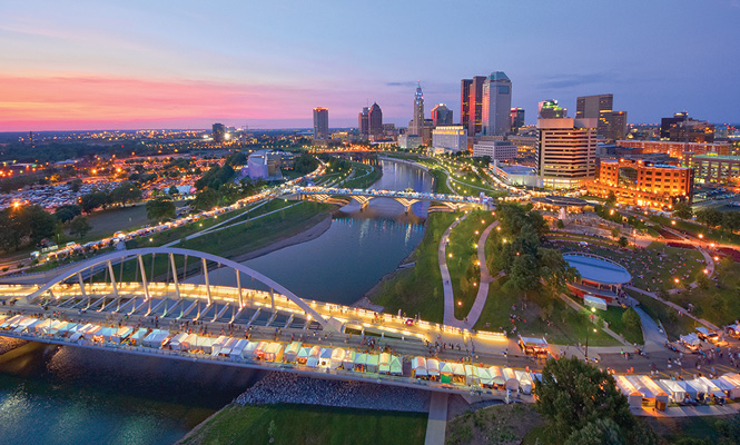 Scioto Mile in downtown Columbus