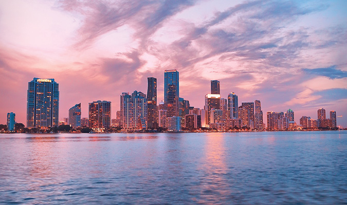 The skyline of Miami