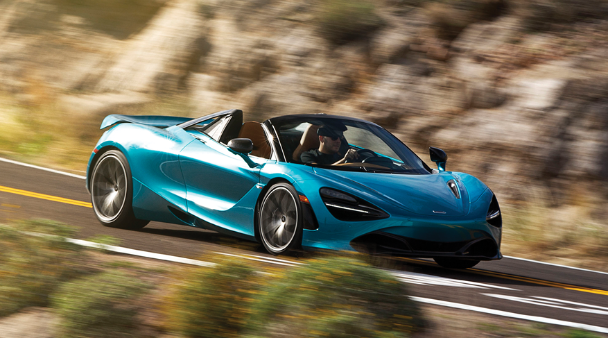 McLaren 720S Spider in belize blue