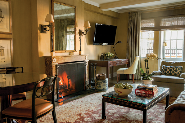 The Lowell two-bedroom suite living area