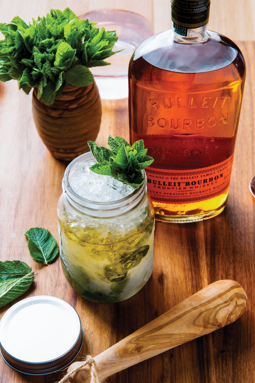 Diageo mint julep made with Bulleit Bourbon