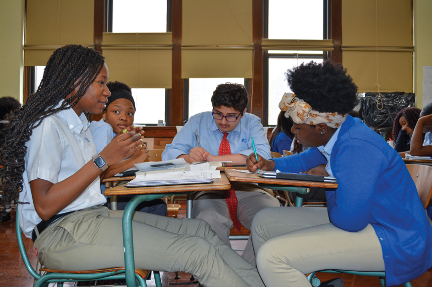 Students at Cristo Rey Brooklyn High School