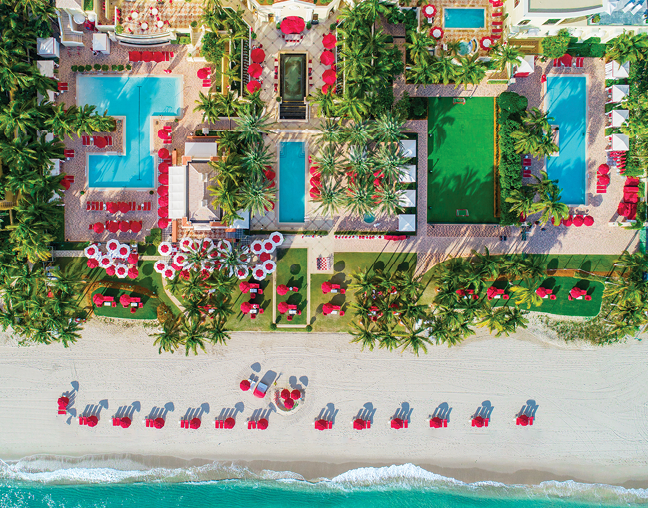 Acqualina Resort beach and pools