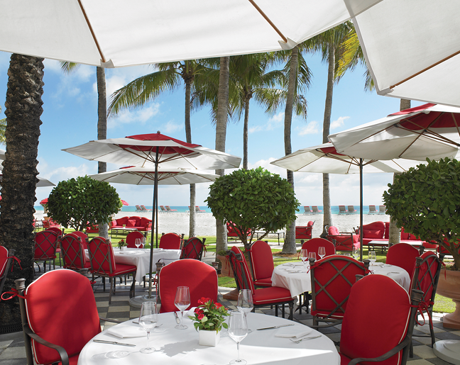 Beachfront dining at the Costa Grill