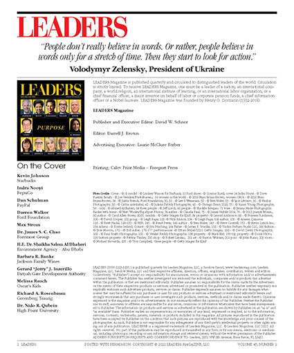 LEADERS Masthead