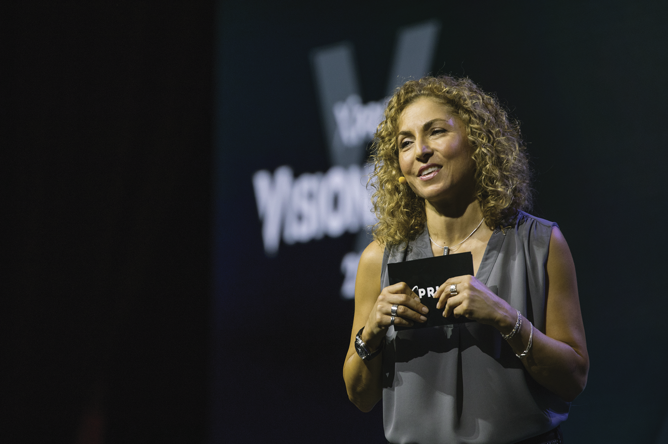 Anousheh Ansari speaking at Visioneering