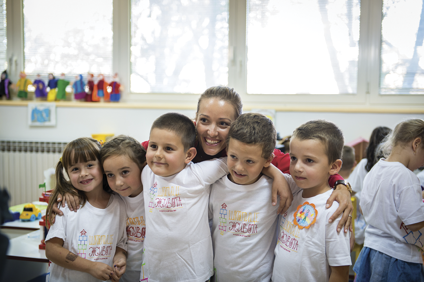 Jelena Djokovic with children