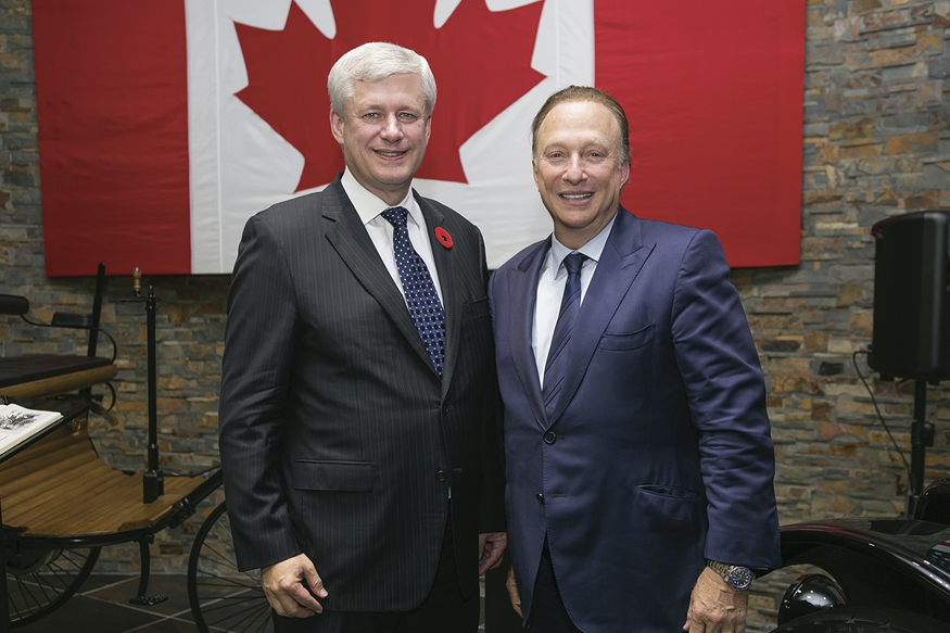 Miles Nadal and Stephen Harper