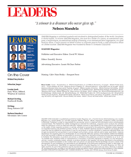 LEADERS Masthead