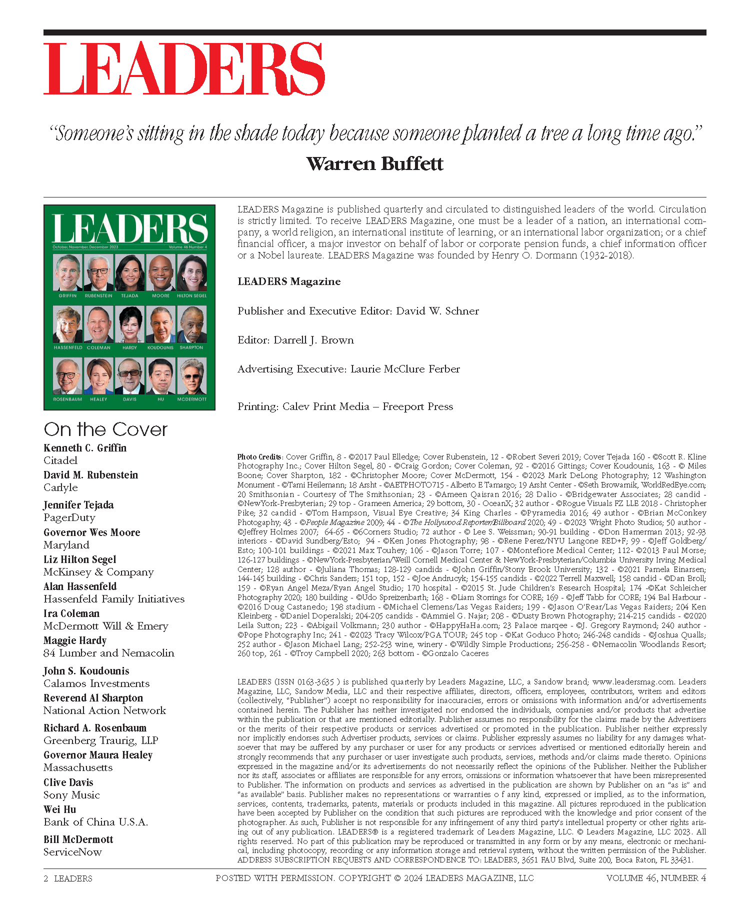 LEADERS Masthead