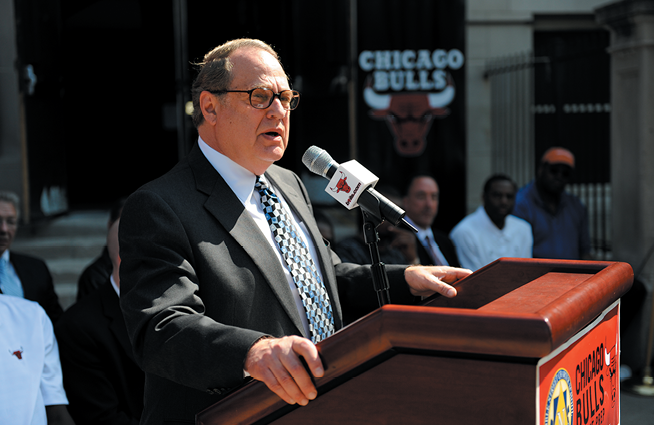 Jerry Reinsdorf Chicago Bulls College Prep Day