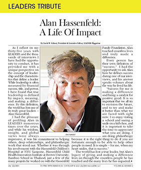 LEADERS Tribute: Alan Hassenfeld