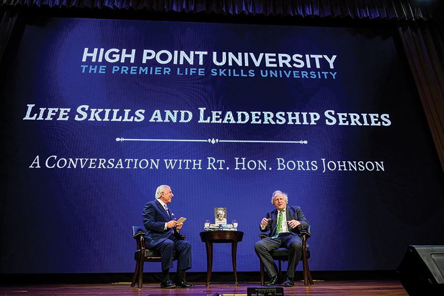 Nido R. Qubein, High Point University and Boris Johnson, United Kingdom 