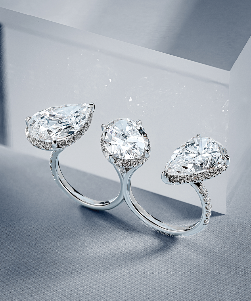 Avi & Co. Nous Trois diamond cuff ring