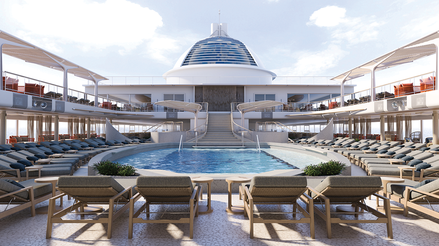 NCL Seven Seas Prestige pool deck