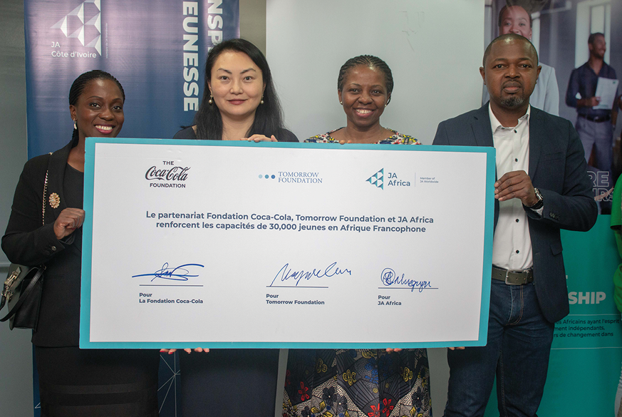 Maggie Gu at JA Deep official launch for Francophone Africa in partnership with Coca-Cola Foundation