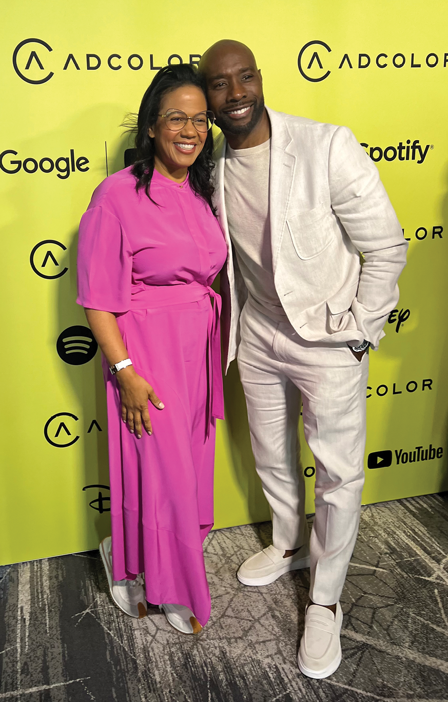 Tina Perry and Morris Chestnut at the ADCOLOR Conference